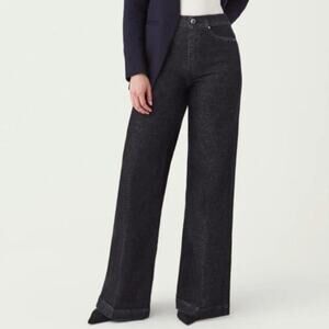 SPANX Black Wide Leg Jeans